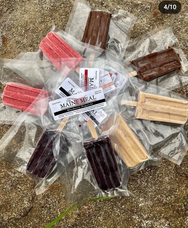 Maine Meal popsicles in assorted flavors